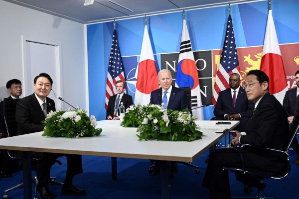 Biden to meet with leaders of South Korea, Japan at Camp David . Biden will meet